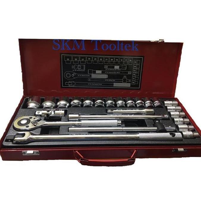 Kunci Socket Set 10-32MM/Socket Set 1/2" DR 12PT TENKA