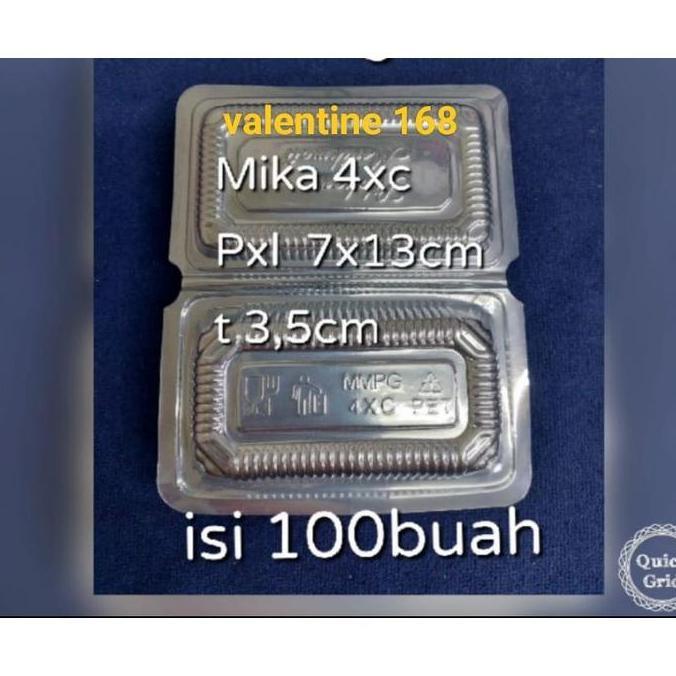 mika plastik bening 4c/4xc tempat kue makanan nasi puding mie goreng