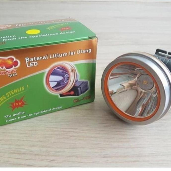 Senter Kepala Dony Kl-180 Cahaya Kuning 15 Watt