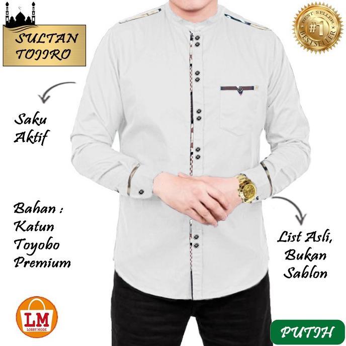 TERMURAH TERLARIS Baju Koko Pria Lengan Panjang Terbaru 2021 SULTAN TOJIRO LMS 23355 TERBARU
