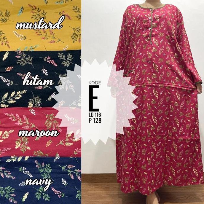 Longdress Daster Lengan Panjang Katun Sabata Pretty Girl Busui Abcde