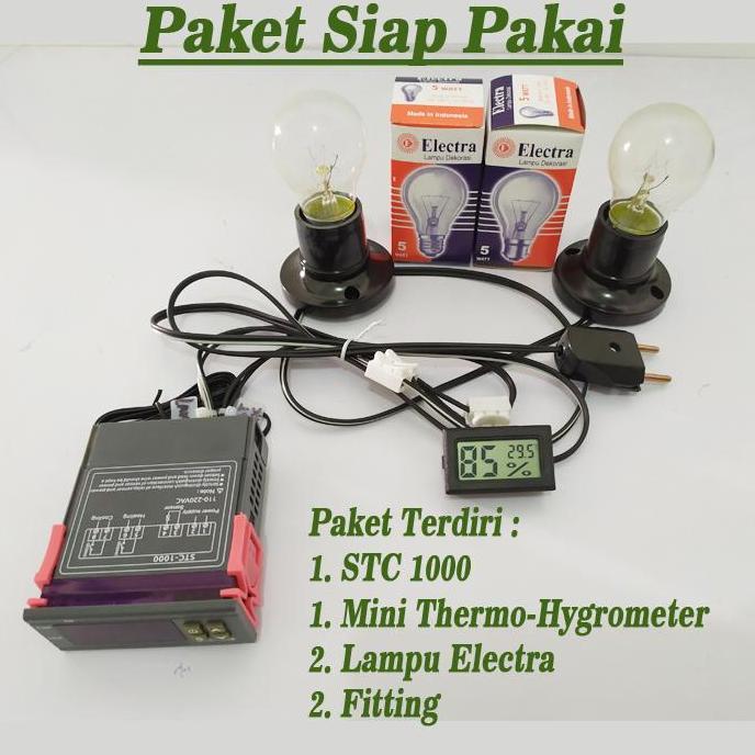 Paket Mesin Tetas Telur Pemanas Dengan Thermo-Hygrometer