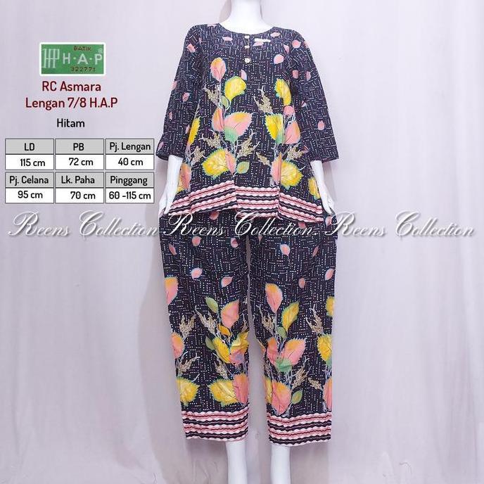 [Reens Grosir] Promo Paket 3Pcs Setelan Rc Asmara Lengan 7/8 Batik H.A.P Rayon Baby Doll Panjang Pre