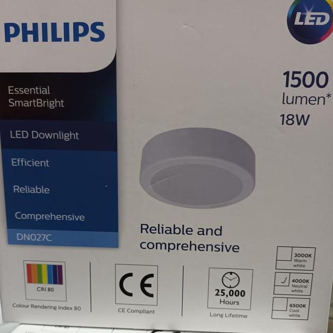 philips dno27c 18 wat/led donwligt dn027c 18 wat philips outbow
