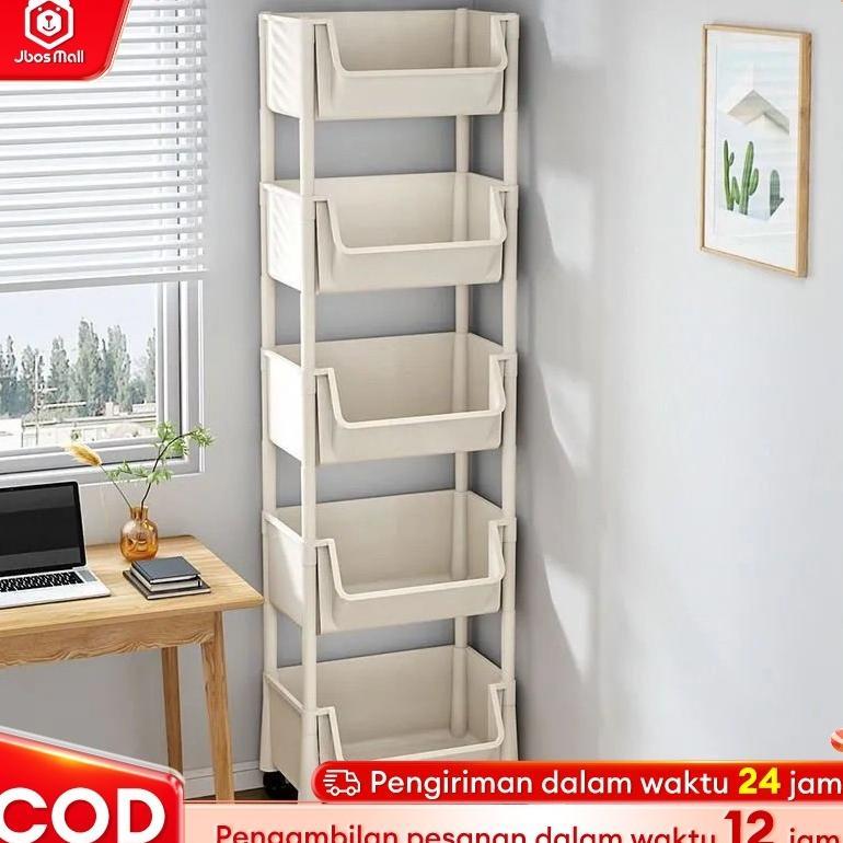 Rak Susun/Rak Buku /Rak Portable Plastik  Buku /Rak Susun Roda /Rak Toy Storage/Rak Serbaguna/Buku A