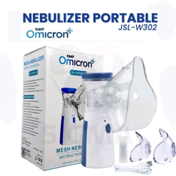 Nebulizer OMICRON Mesh Alat Terapi Uap Pernafasan Asma Pneumonia Portabel Anak & Dewasa Alat kesehat