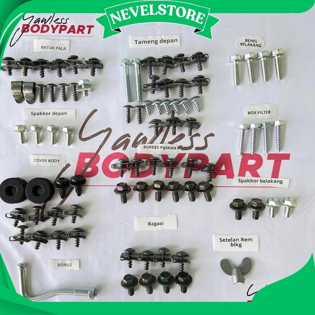 Baut Body Mio Sporty Full Set / Baut Mio Sporty Full Body Mio Smile Mio Lama Lengkap Full Body Ori