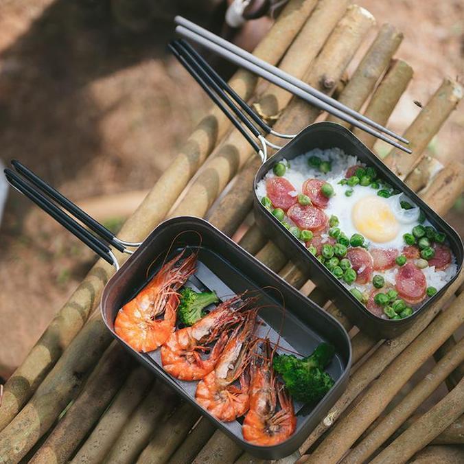 Kotak Makan Ultralight Naturehike CNH22CJ010 Titanium Lunch Box