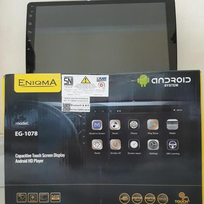 Head unit double din enigma eg-1078 android 10 inch ram 2 + 32