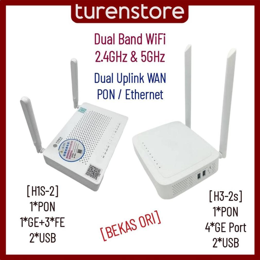 XPON H1S-2 / H2-2 / H3-2s Dual Band WiFi 2.4GHz & 5GHz ONT ONU Dual UPLINK bisa EPON GPON XPON Plus 