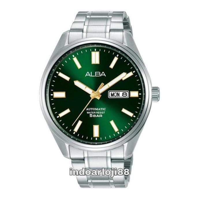 Alba AL4147X1 Automatic Green Dial Stainless Steel Men's Watch