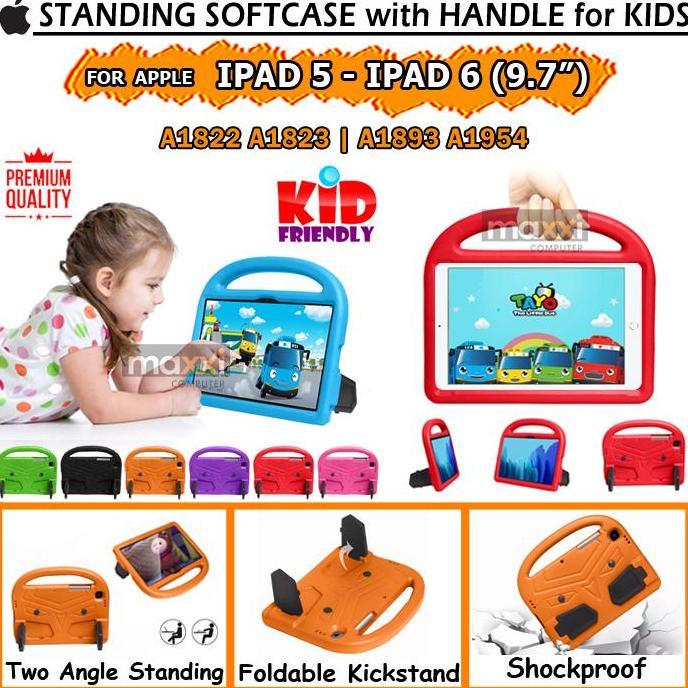 DV47 }} iPad 5 6 A1822 A1823 A1893 A1954 Silikon Silicone Kesing Case Anak Ori