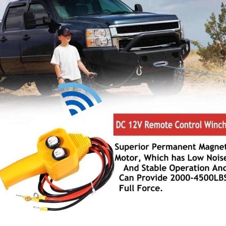 Winch Listrik Tali Kawat Kerekan Listrik 12V 4000LB Katrol Listrik Derek Kecil Yang Kuat Pabrik Nyam