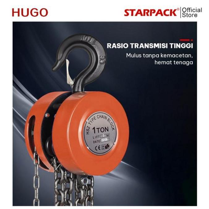 HUGO - CHAIN BLOCK / CHAIN HOIST / KATROL ANGKUT BARANG / KATROL KEREKAN MANUAL TAKEL CHAIN