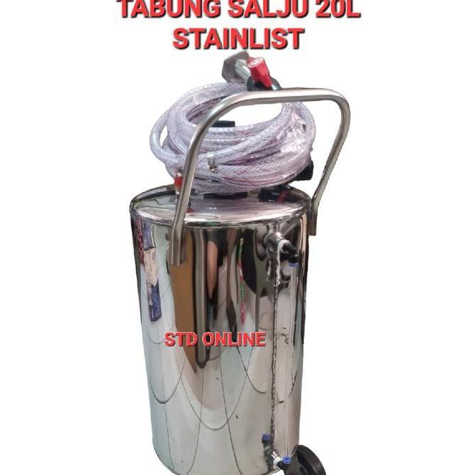 TEASEL TABUNG SALJU UNTUK STEAM SALJU 20LITER STAINLIST Dengan Roda