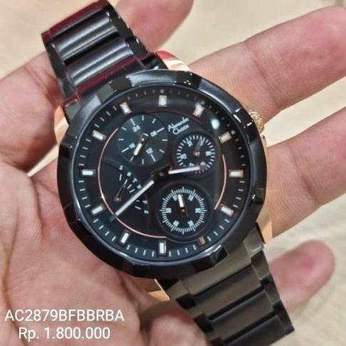 ALEXANDRE CHRISTIE AC2879 AC 2879 BLACK ROSEGOLD Jam Wanita Original terlaris