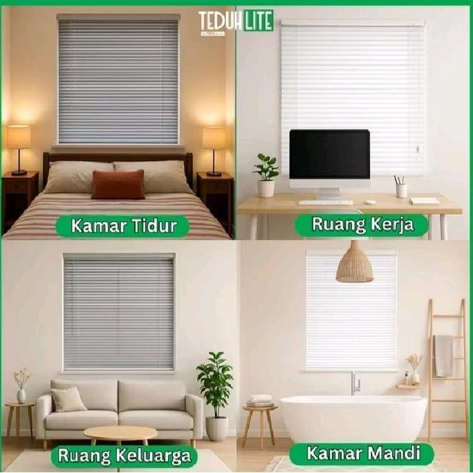 Forhom Tirai Jendela Gorden Jendela PVC Venetian Blind Kerei Jendela Tirai Gulung 40x180 60x180 Tira