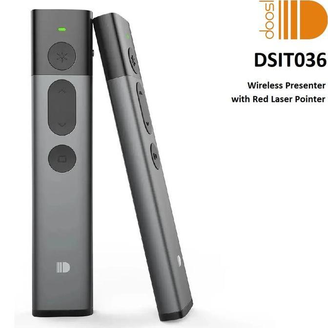 WISZCA- DOOSL DSIT036 - Wireless Presenter with Red Laser Pointer - Cocok untuk Presentasi