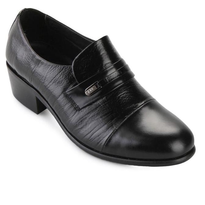 Marelli Sepatu Formal Pria  hak tinggi Black kulit asli - DX 016