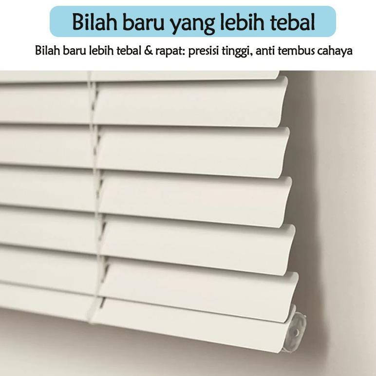 Tirai Venesia Aluminium Ukuran Custom, Desain Elegan Minimalis Untuk Jendela Rumah & Kantor - Tirai 