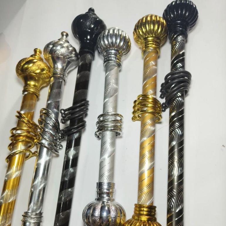 Fgs-3 Promo Termurah + 5 Ring Tiang Penyangga Pipa Rollet Gorden Horden Langsir Gorden Fullset Batan