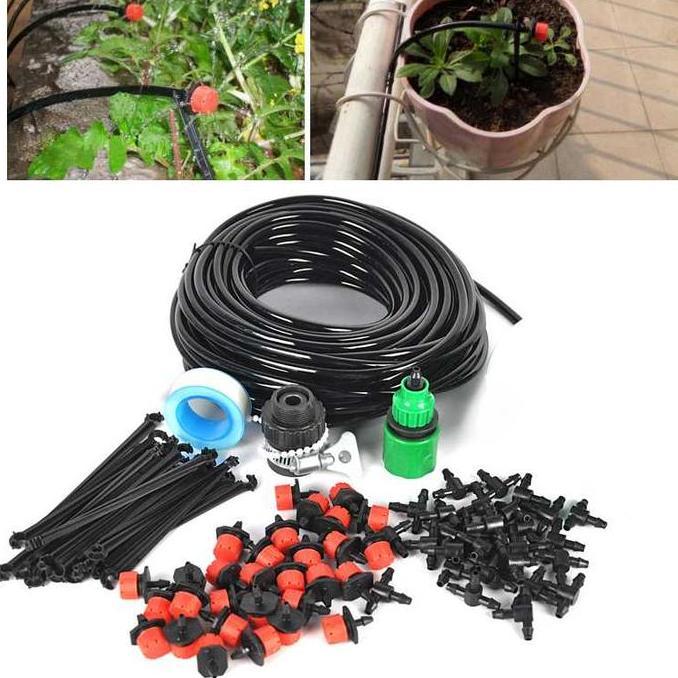 MARIGOLD- Set Paket Selang Drip Tetes Konektor Keran Tetes Penyiram Tanaman Kebun Hidroponik Irigasi