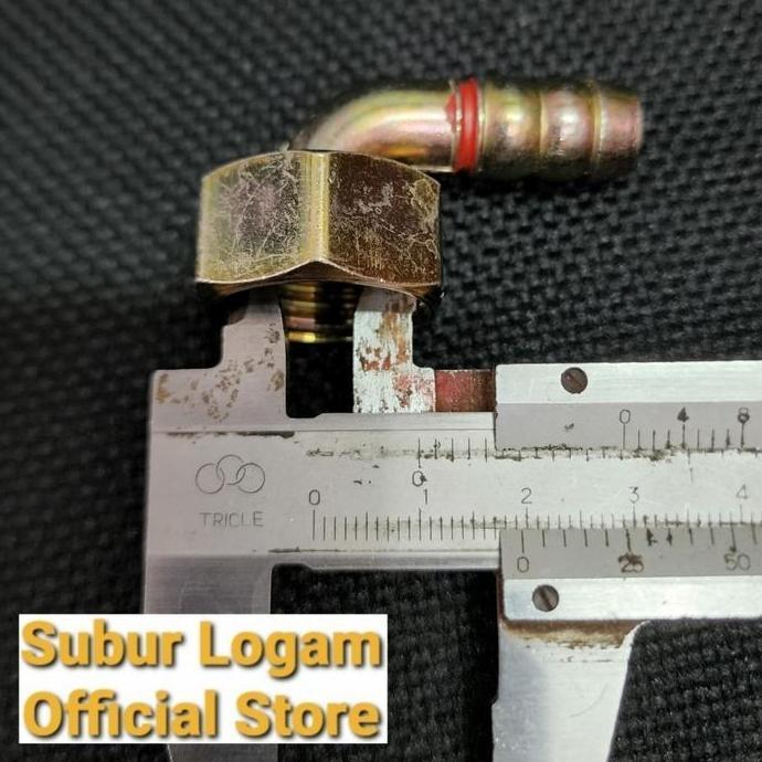 Nepel Selang Gas 1/2 Inch Model Bengkok Kompor Brandt