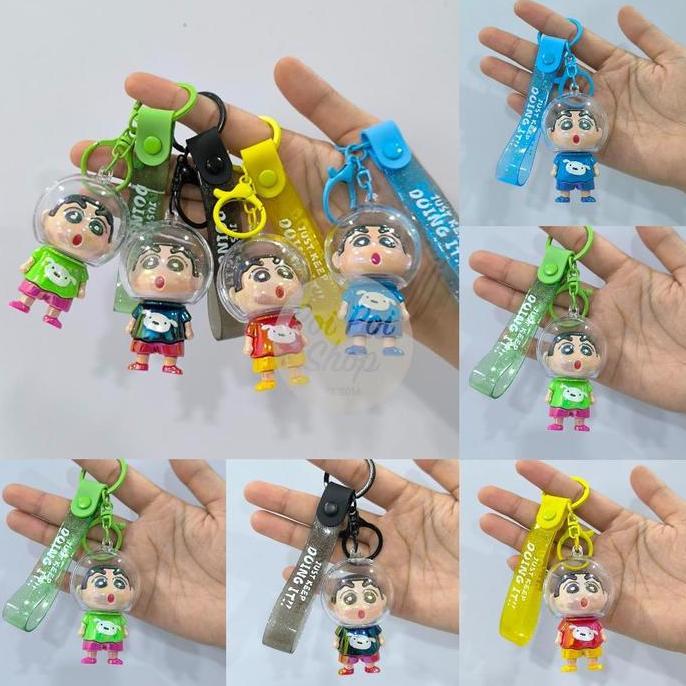 #@#@#@#@] Gantungan Kunci Shinchan Astronot Crayon Shinchan Ganci Kuning Kawaii Lucu Aksesoris Tas S