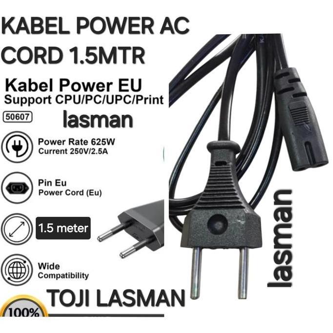 Kabel Ac Power Cord Printer Cpu Pc Upc Radio Tape Speaker Portabel Portable Colokan Cable Charger Ca