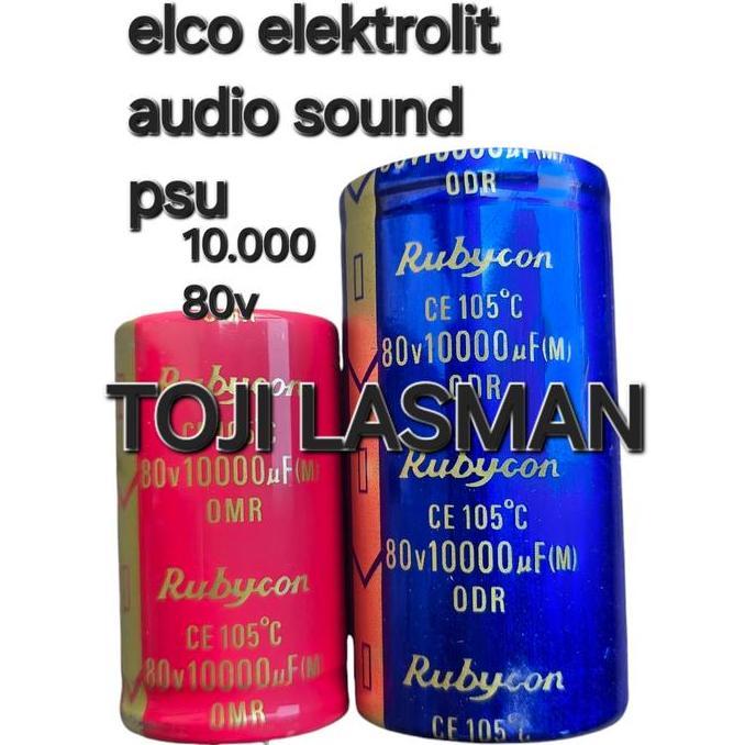 ( 10.000 Uf 80V )    80V10000Uf (M) 10000 80 V Volt 10000Uf 10.000Uf Odr Omr  Rubycon Rubicon Elko E