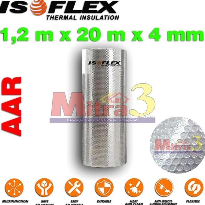paling diminati] ISOFLEX Thermal Insulation AAR 1,2 x 20 m Aluminium Foil Peredam Panas Atap Kanopi 