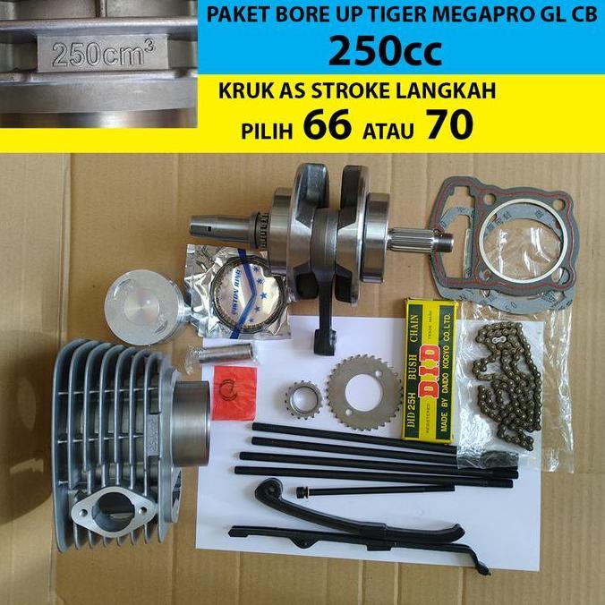 PAKET BLOK TIGER 250 CC KRUK AS CRF 230 KETENG CB 102 BLOK TIGER BORE UP 250 KRUK AS STRUK UP ORIGIN
