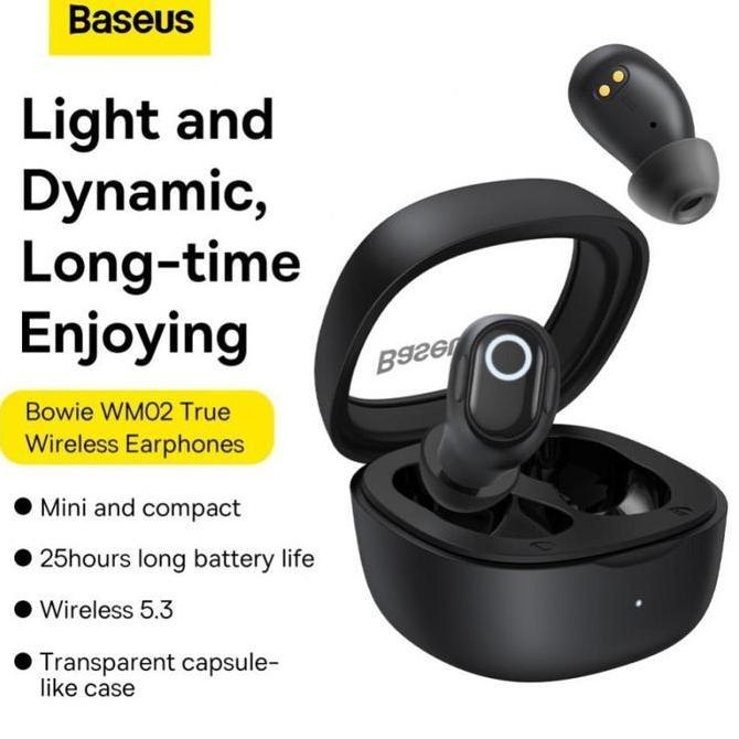 Baseus Baseus WM02 True Wireless Bluetooth Earphone Mini Earbuds TWS Original