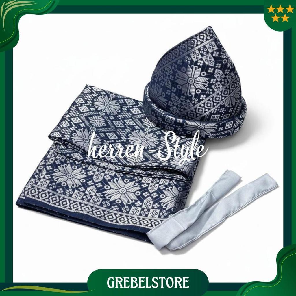 Set Tanjak & Rumpak Songket Anak Laki-Laki | Aksesori Pakaian Adat Melayu Premium Ori