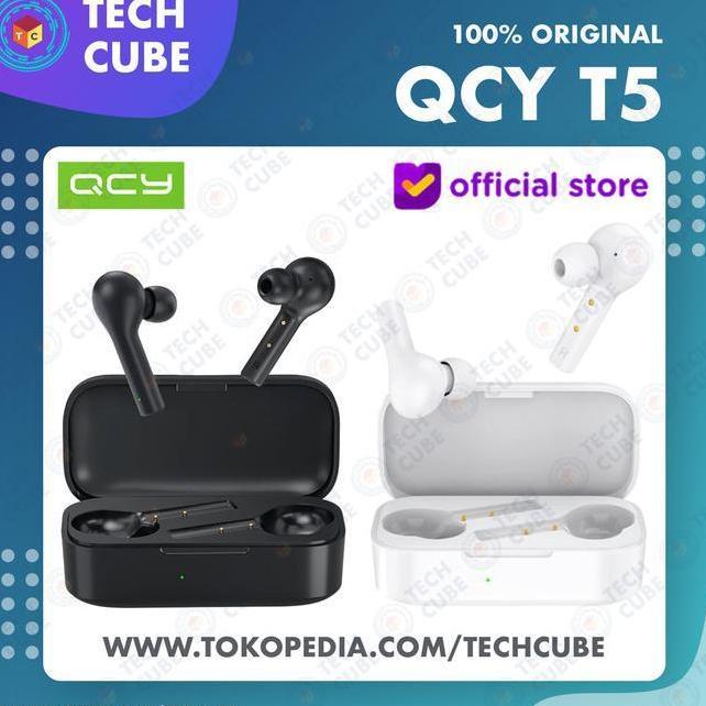 QCY T5 Headset Bluetooth 5.0 Wireless TWS Earphone Touch Alt T1 Pro T3 Original