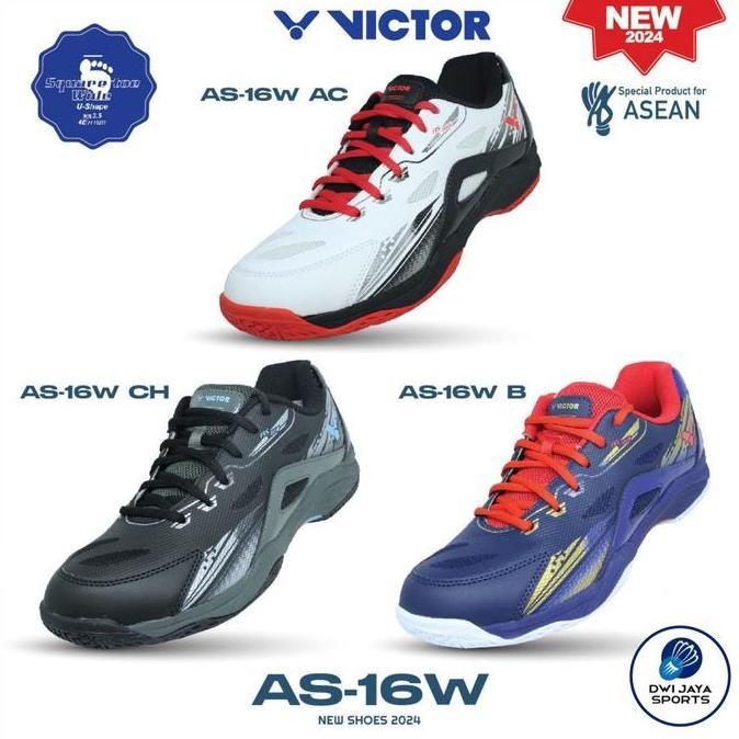 TERMURAH - Sepatu badminton victor AS-16W | as 16 w | sepatu victor as 16w