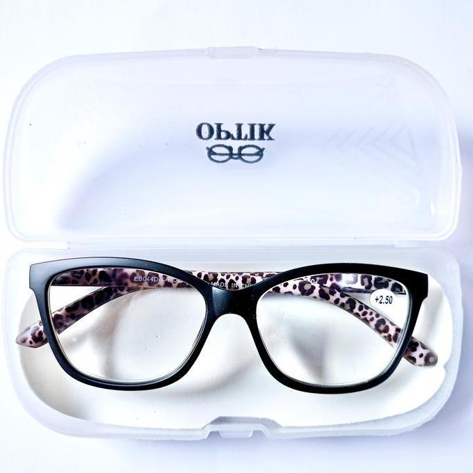 DS7 >> Kacamata Baca Wanita Sport Model Cat Eyes ukuran +1.00 s/d +3.00 Frame Warna Hitam Tangkai Le