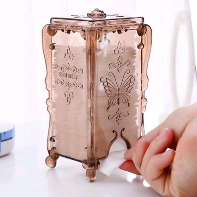 Tempat Kapas Wajah/Rak Kapas Mini/Rak Kosmetik Kapas Wajah Dengan Tutup
