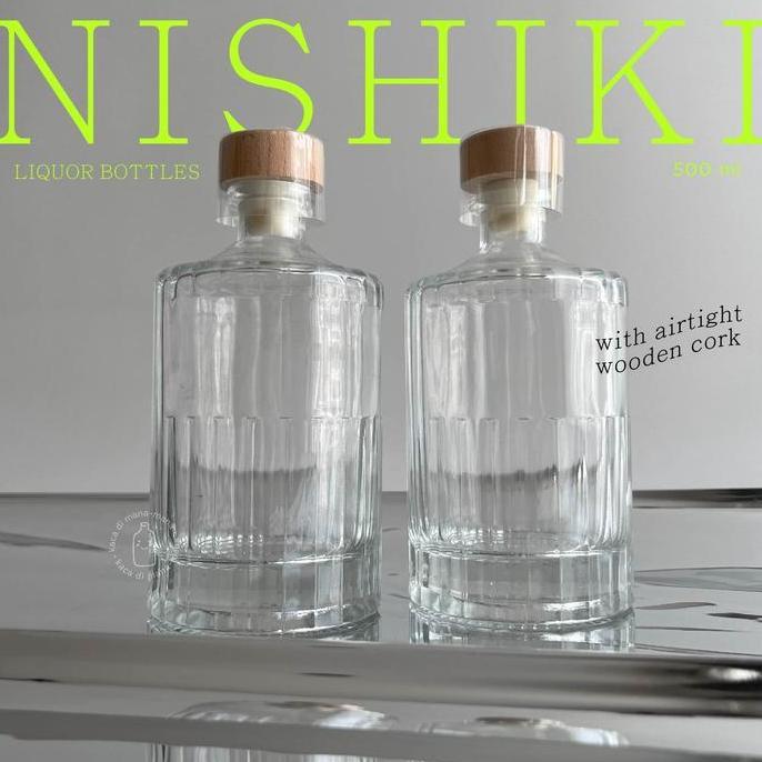 Botol kaca liquor NISHIKI bottle - botol kaca liquor NISHIKI