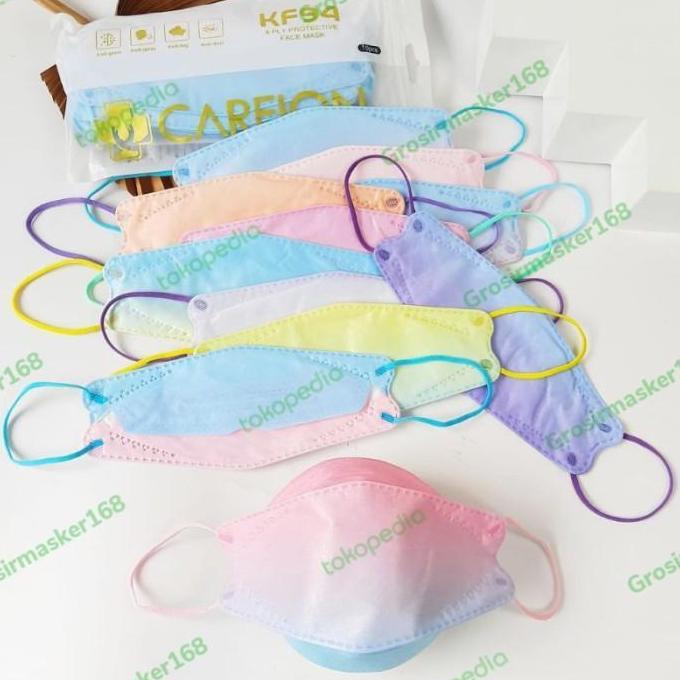 Masker kf94 MOUSON mix warna / kf94 rainbow /kf94 anak isi 10pcs