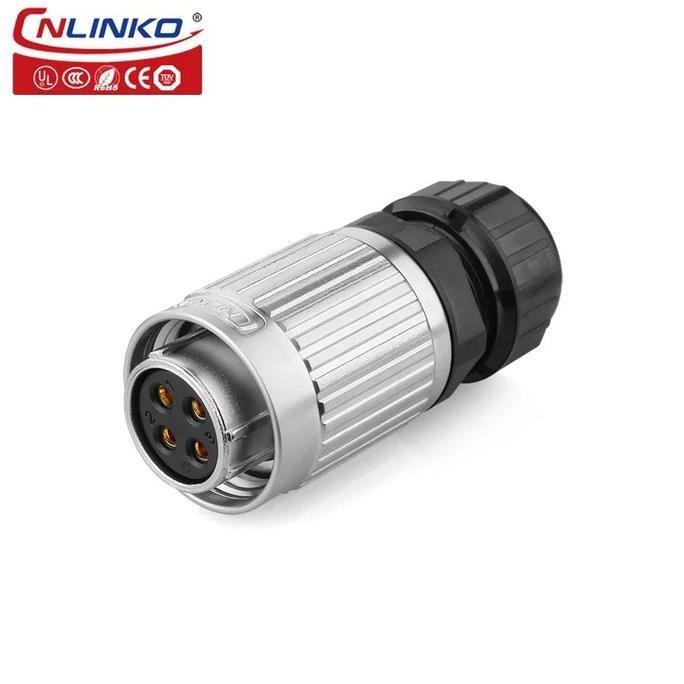 Promo Cnlinko M20 4 Pin Waterproof Connector Outdoor 4 Pin Circular Plug Socket Ip67 Waterproof Conn