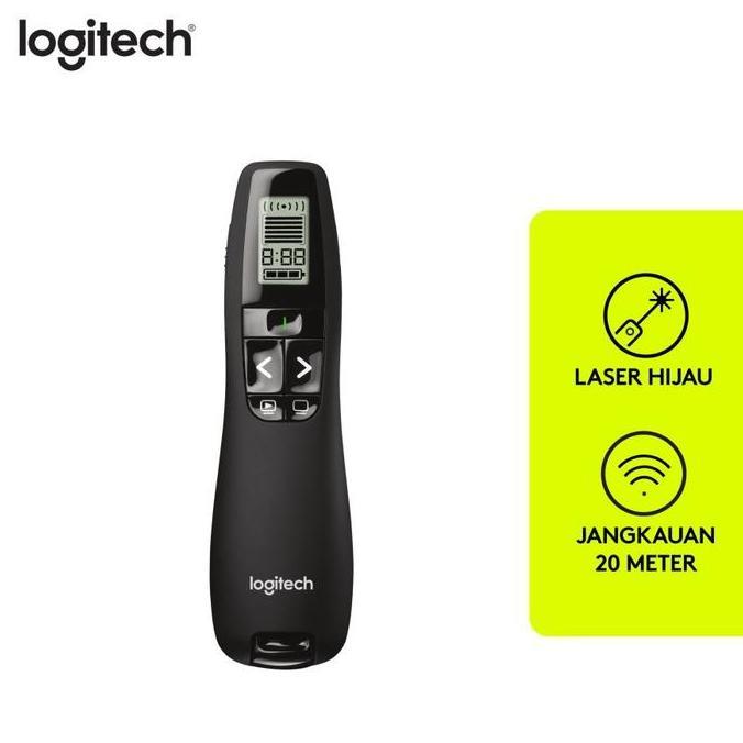 Logitech R800 Remote Pointer Presentasi Wireless Laser Hijau