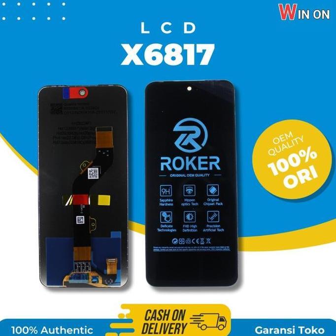 TERBARU - WIN ON - LCD TOUCHSCREEN  INFINIX X6817 / X6816 / INFINIX HOT 12 ORIGINAL ROKER GARANSI
