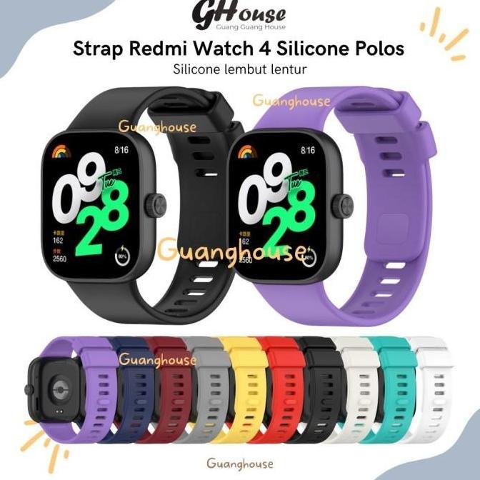 Strap Redmi Watch 4 Polos Warna Tali Xiaomi Redmi Watch 4 Bahan Siliko