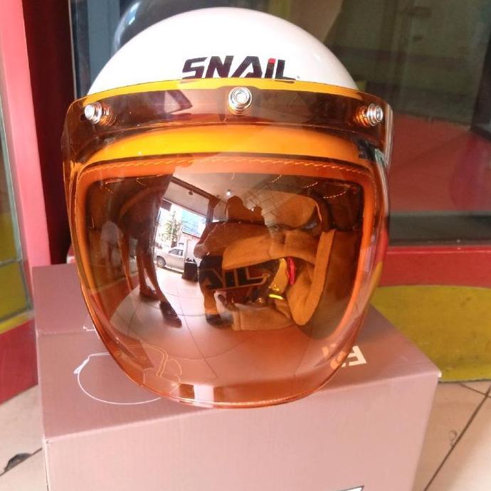 VISOR HELM RETRO BUBLE SNAIL + BRACKET