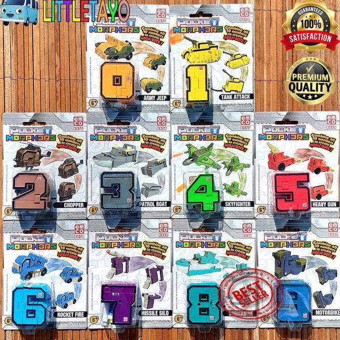 TRANSFORMERS POCKET MORPHERS NUMBER SET 0-9 ROBOT EMCO ORIGINAL