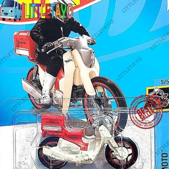 HOTWHEELS HONDA SUPER CUB CUSTOM 2023 MERAH MOTOR CLASSIC JADUL BEKDUK