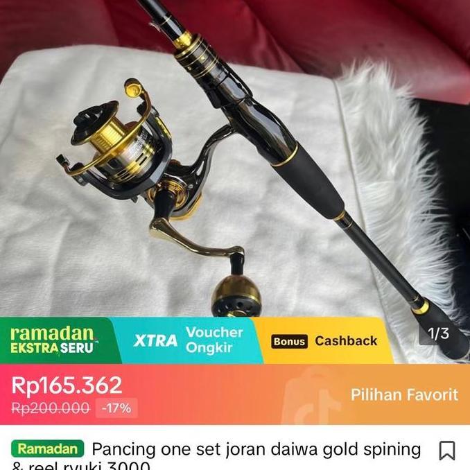 Joran daiwa gold spining dan reel yuki