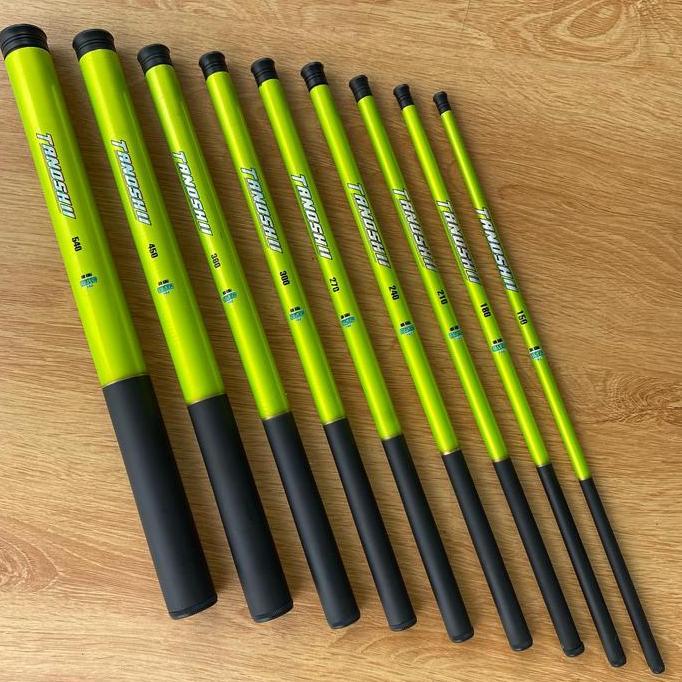 Tegek Ros Pendek Suluh & Tanoshii Spek Lentur berbahan fiber joran pancing