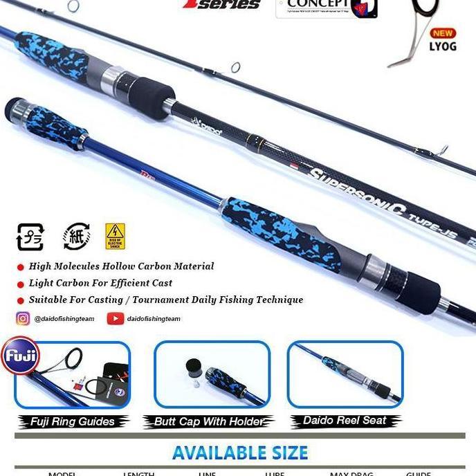 JORAN DAIDO SUPERSONIC TYPE-JS 10-20 LB SPINNING CARBON SOLID